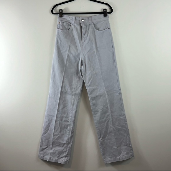 Emporio Armani J14 High Waisted Wide Leg Palazzo Trousers in Lavender Size 31 - Picture 1 of 15